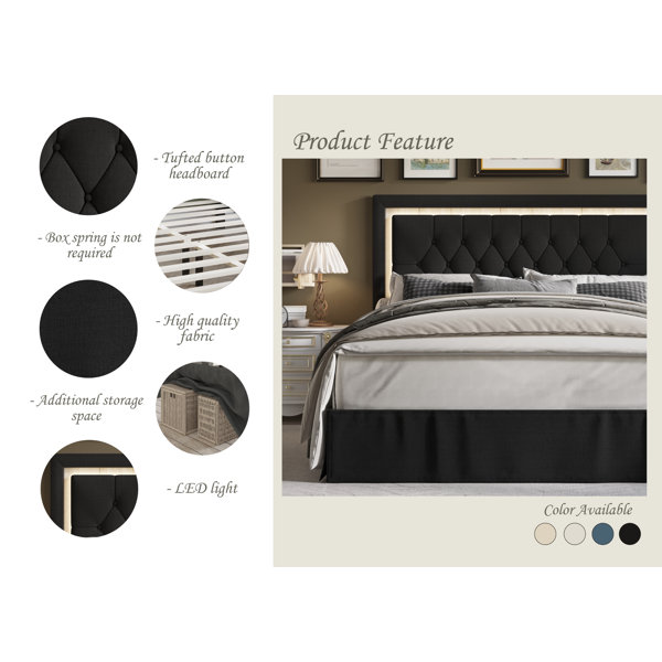 Willa Arlo Interiors Epworth Upholstered Bed & Reviews Wayfair